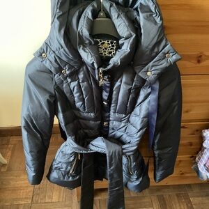 Women's Navy Hooded Ski Jacket